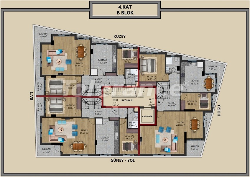 Квартира от застройщика в Муратпаша, Анталия: купить недвижимость в Турции - 44715