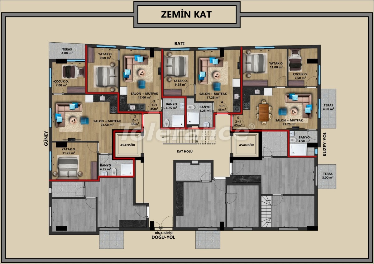 Квартира от застройщика в Муратпаша, Анталия в рассрочку: купить недвижимость в Турции - 50995