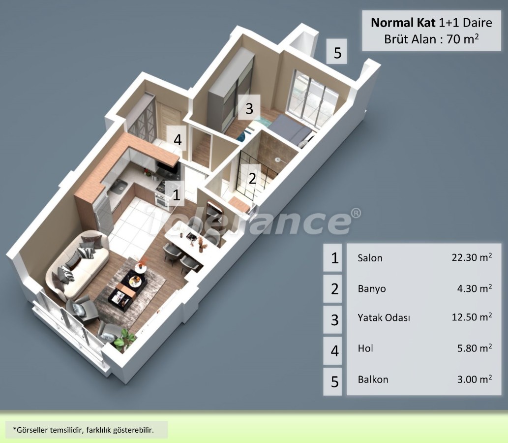 Квартира от застройщика в Муратпаша, Анталия: купить недвижимость в Турции - 51777