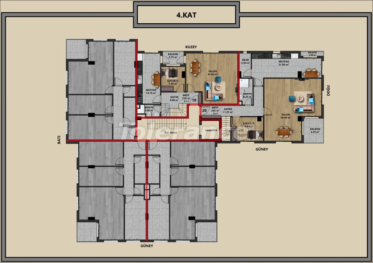 Квартира от застройщика в Муратпаша, Анталия: купить недвижимость в Турции - 54894
