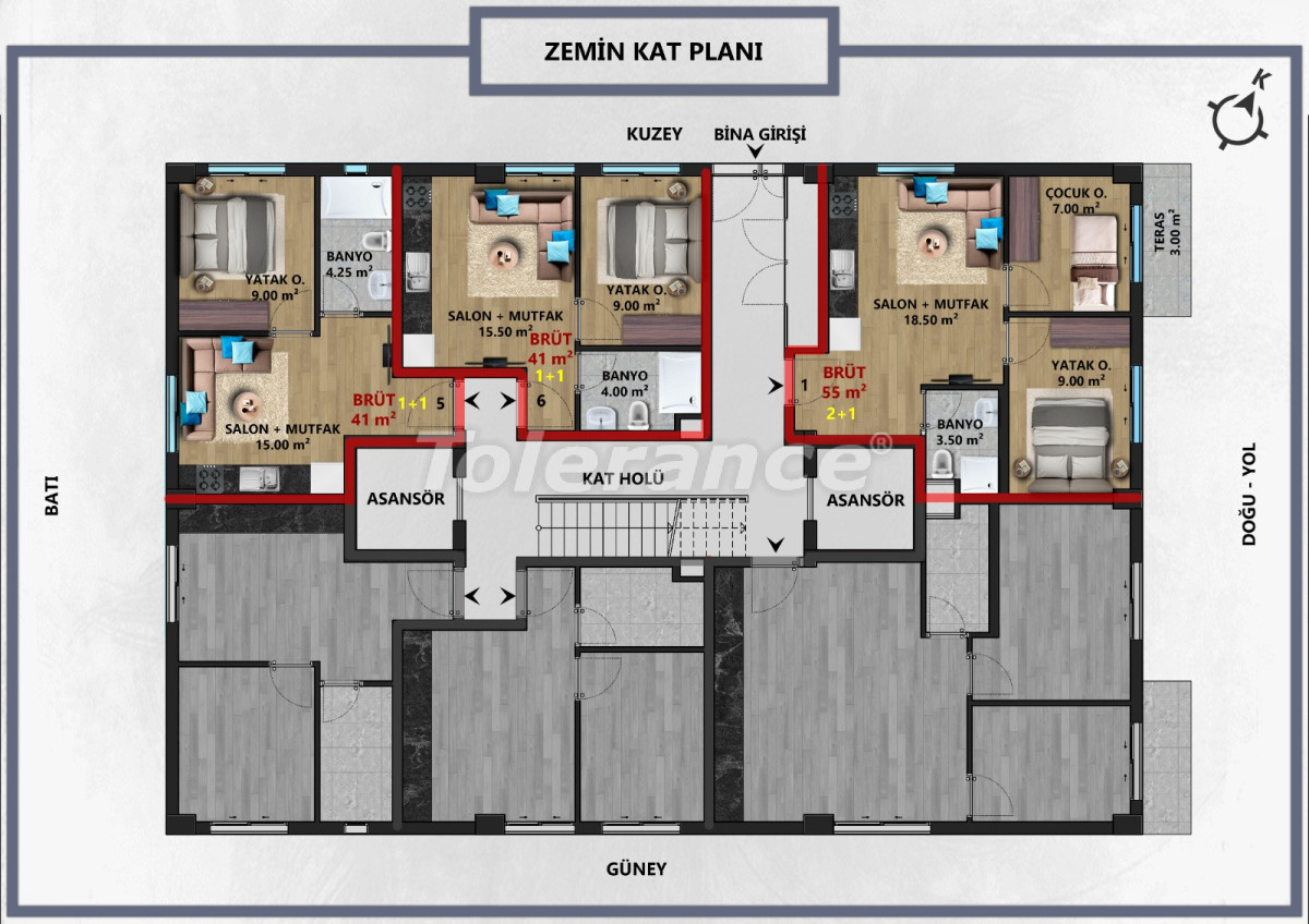Квартира от застройщика в Муратпаша, Анталия: купить недвижимость в Турции - 66228