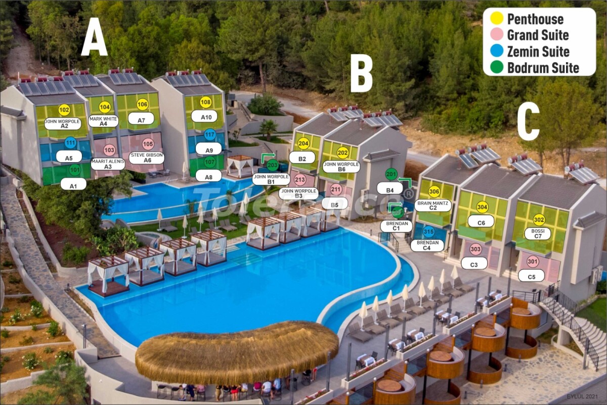 Квартира в Олюдениз, Фетхие с бассейном: купить недвижимость в Турции - 56895