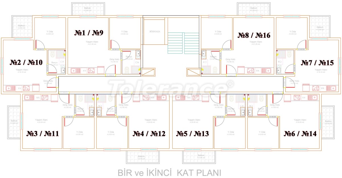 Квартира от застройщика в Пайаллар, Аланья с бассейном в рассрочку: купить недвижимость в Турции - 60634