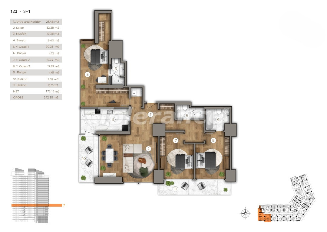 Квартира от застройщика в Сарыер, Стамбул вид на море с бассейном в рассрочку: купить недвижимость в Турции - 131822