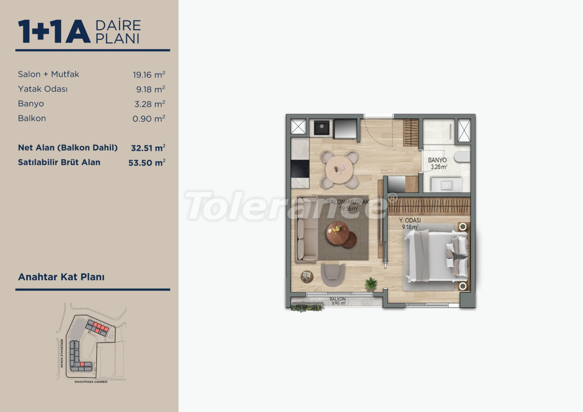 Квартира от застройщика в Топкапы, Стамбул с бассейном в рассрочку: купить недвижимость в Турции - 133414