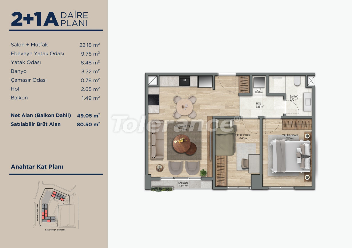 Квартира от застройщика в Топкапы, Стамбул с бассейном в рассрочку: купить недвижимость в Турции - 133415