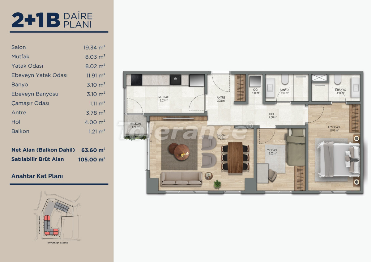 Квартира от застройщика в Топкапы, Стамбул с бассейном в рассрочку: купить недвижимость в Турции - 133416