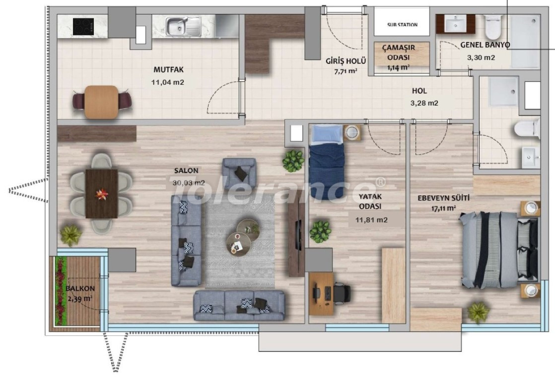 Квартира от застройщика в Умрание, Стамбул с бассейном в рассрочку: купить недвижимость в Турции - 131178