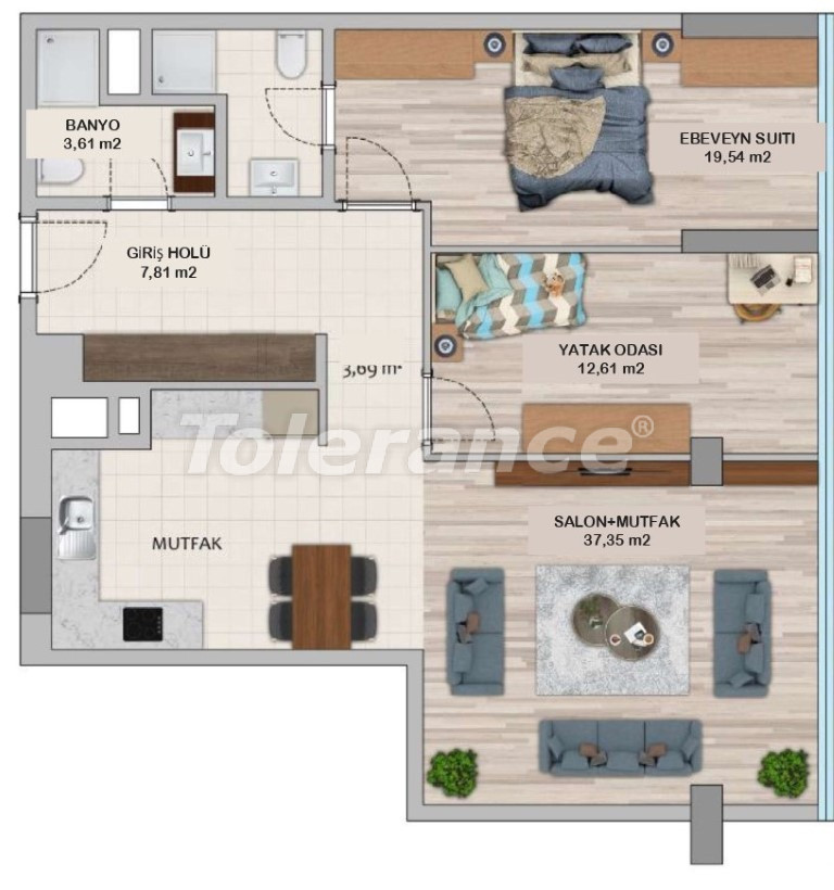 Квартира от застройщика в Умрание, Стамбул с бассейном в рассрочку: купить недвижимость в Турции - 131179