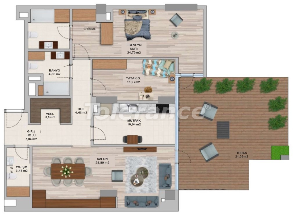 Квартира от застройщика в Умрание, Стамбул с бассейном в рассрочку: купить недвижимость в Турции - 131180
