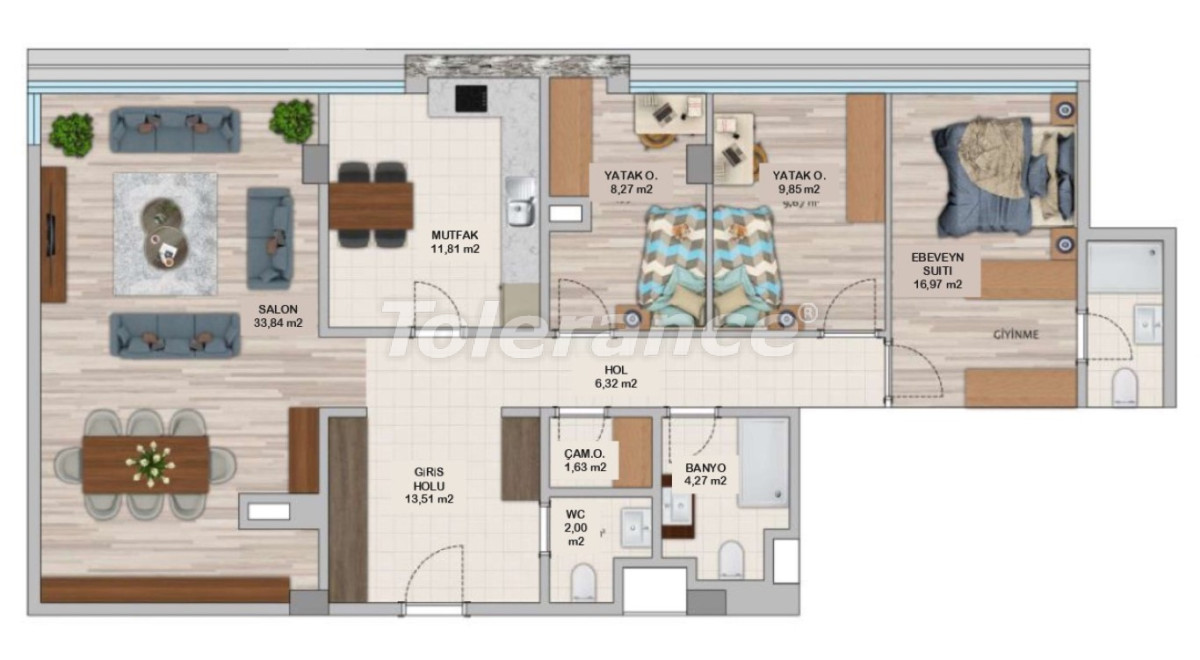 Квартира от застройщика в Умрание, Стамбул с бассейном в рассрочку: купить недвижимость в Турции - 131185