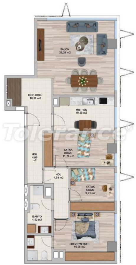 Квартира от застройщика в Умрание, Стамбул с бассейном в рассрочку: купить недвижимость в Турции - 131188