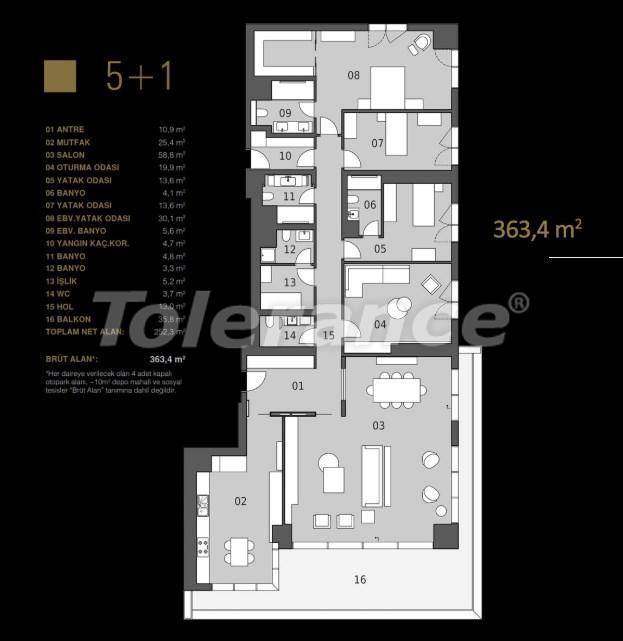 Квартира от застройщика в Зейтинбурну, Стамбул вид на море с бассейном - 27263 Квартира от застройщика в Зейтинбурну, Стамбул вид на море с бассейном: купить недвижимость в Турции - 27263