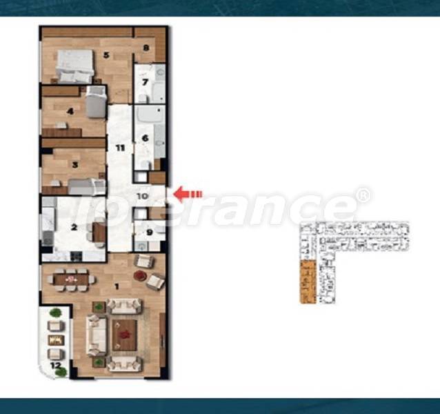 Квартира в Зейтинбурну, Стамбул с бассейном: купить недвижимость в Турции - 26726