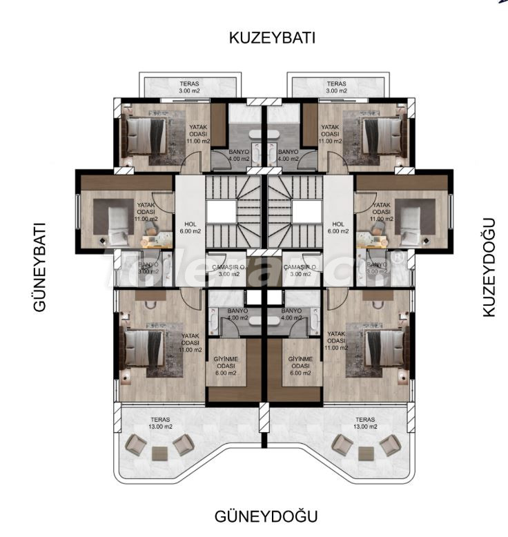 Вилла или дом от застройщика в Эрдемли, Мерсин с бассейном в рассрочку: купить недвижимость в Турции - 137521