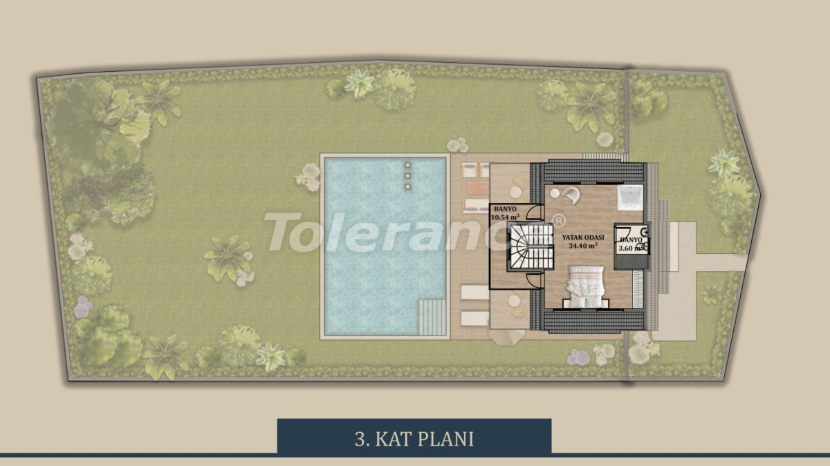 Вилла или дом в Гёджек, Фетхие вид на море с бассейном: купить недвижимость в Турции - 70181