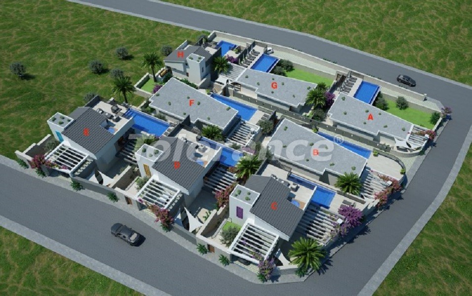 Вилла или дом в Калкане вид на море с бассейном: купить недвижимость в Турции - 27870