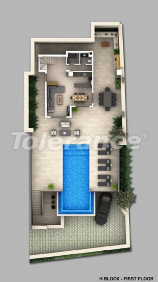 Вилла или дом в Калкане вид на море с бассейном: купить недвижимость в Турции - 27875