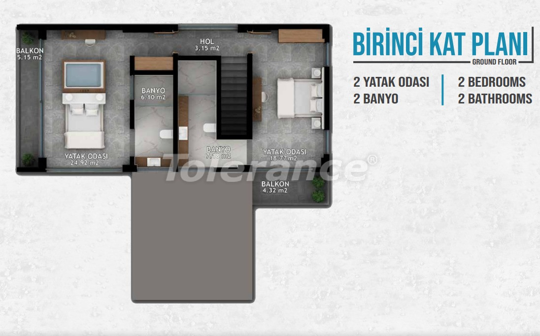 Вилла или дом от застройщика в Калкане вид на море с бассейном в рассрочку: купить недвижимость в Турции - 78533