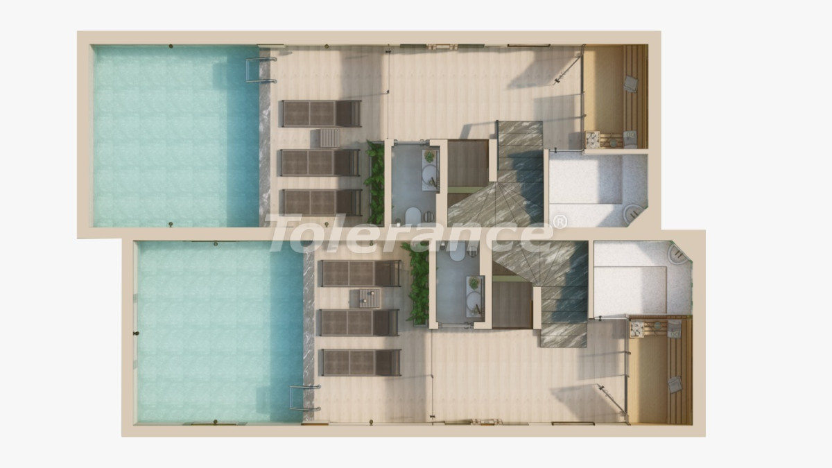 Вилла или дом от застройщика в Калкане вид на море с бассейном в рассрочку: купить недвижимость в Турции - 79698