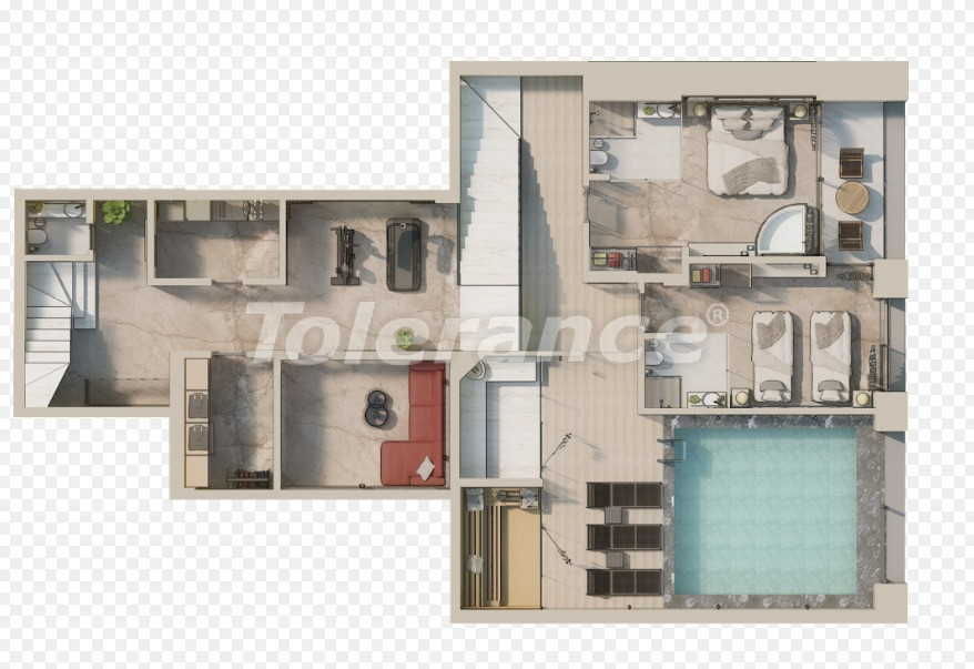 Вилла или дом от застройщика в Калкане вид на море с бассейном в рассрочку: купить недвижимость в Турции - 80247