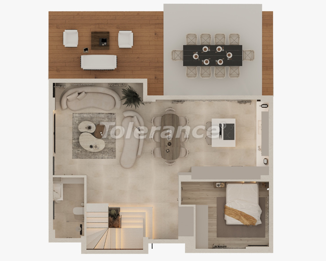 Вилла или дом от застройщика в Текирова, Кемер с бассейном: купить недвижимость в Турции - 136497