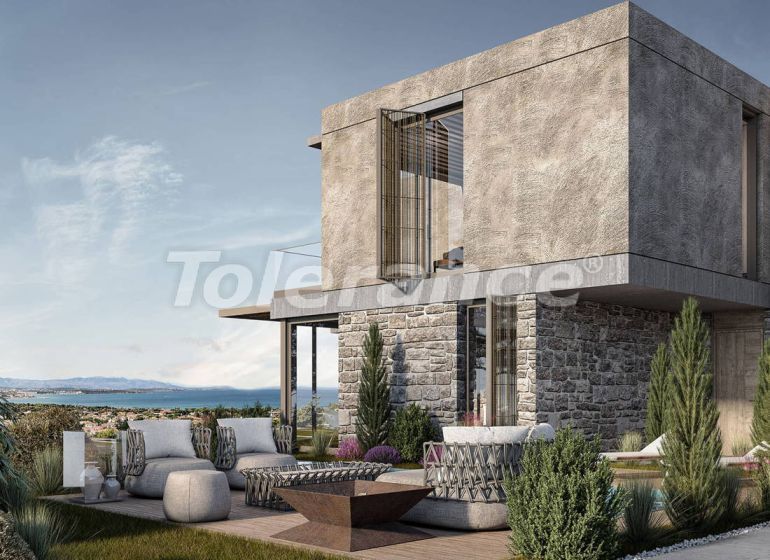 Вилла или дом от застройщика в Чешме, Измир вид на море с бассейном: купить недвижимость в Турции - 101842