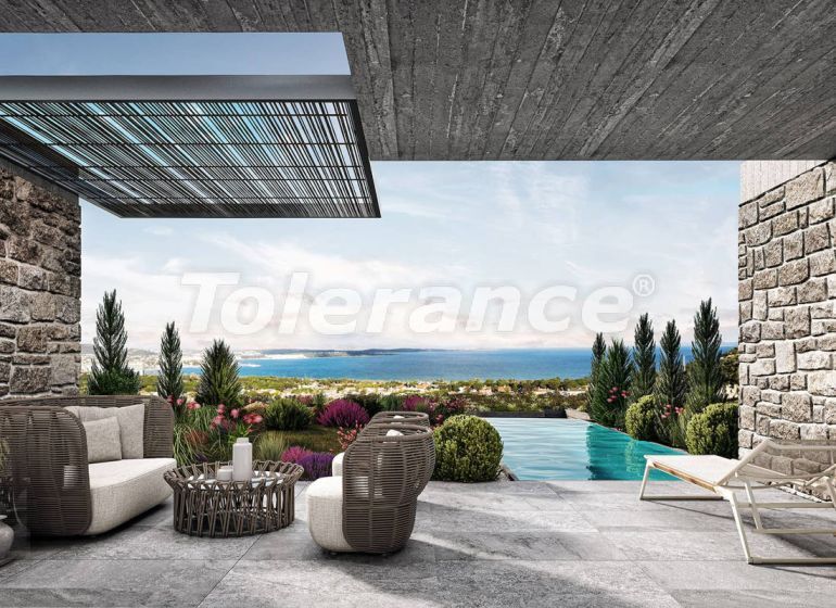 Вилла или дом от застройщика в Чешме, Измир вид на море с бассейном: купить недвижимость в Турции - 101843