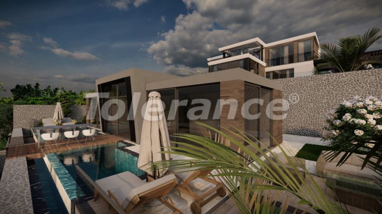 Вилла или дом от застройщика в Калкане вид на море с бассейном: купить недвижимость в Турции - 78610