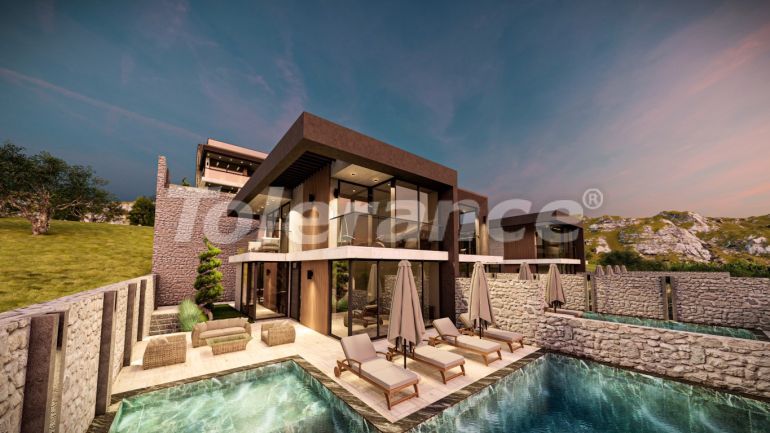 Вилла или дом от застройщика в Калкане вид на море с бассейном: купить недвижимость в Турции - 79679