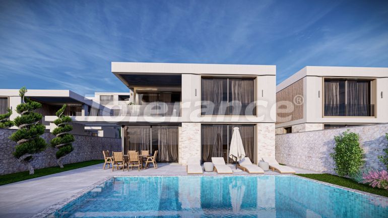 Вилла или дом от застройщика в Калкане вид на море с бассейном в рассрочку: купить недвижимость в Турции - 96517