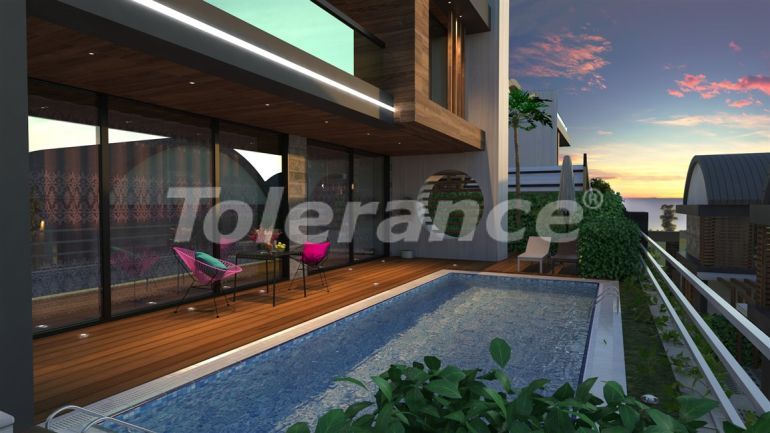 Вилла или дом от застройщика в Каргыджак, Аланья вид на море с бассейном: купить недвижимость в Турции - 50114