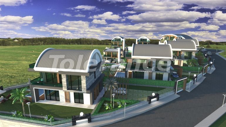 Вилла или дом в Каргыджак, Аланья вид на море с бассейном: купить недвижимость в Турции - 50235