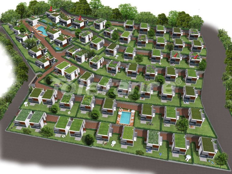 Вилла или дом от застройщика в Кушадасы вид на море с бассейном: купить недвижимость в Турции - 98550