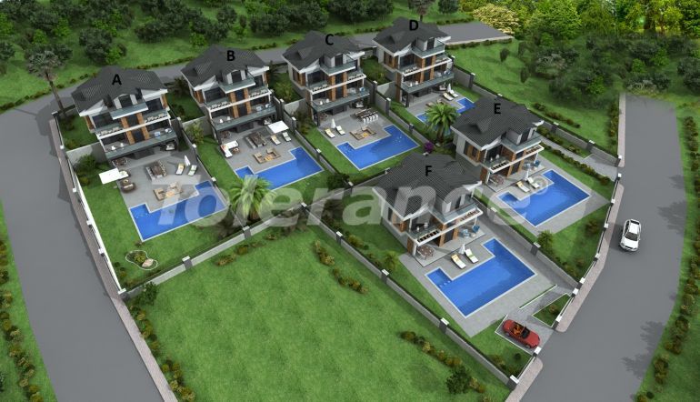 Вилла или дом от застройщика в Оваджик, Фетхие вид на море с бассейном: купить недвижимость в Турции - 67493