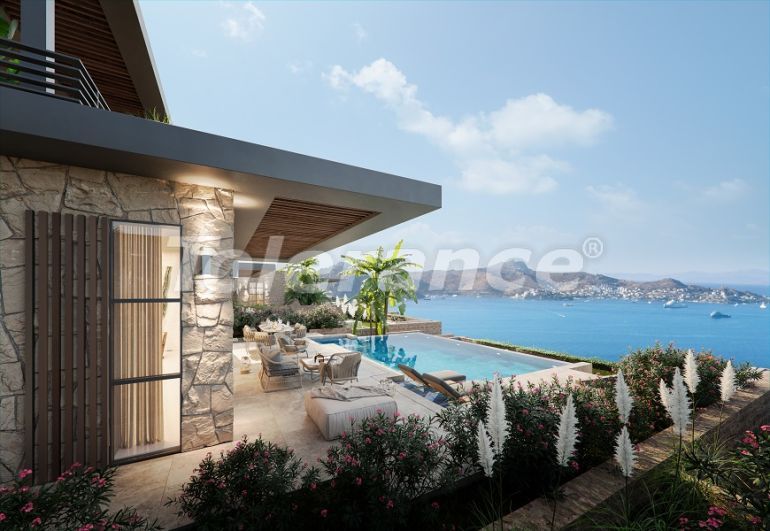 Вилла или дом от застройщика в Ялыкавак, Бодрум вид на море с бассейном: купить недвижимость в Турции - 67857