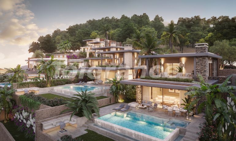 Вилла или дом от застройщика в Ялыкавак, Бодрум вид на море с бассейном: купить недвижимость в Турции - 67858